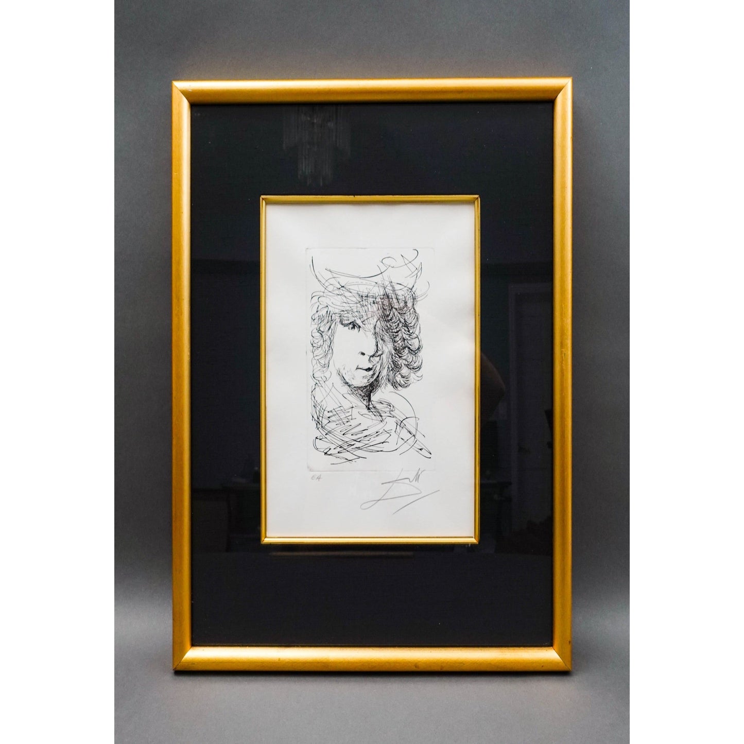 Salvador Dali Signed Rembrandt Van Rijn Etching Immortals Of Art Artist Edition