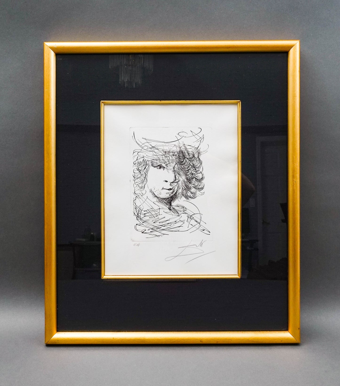 Salvador Dali Signed Rembrandt Van Rijn Etching Immortals Of Art Artist Edition