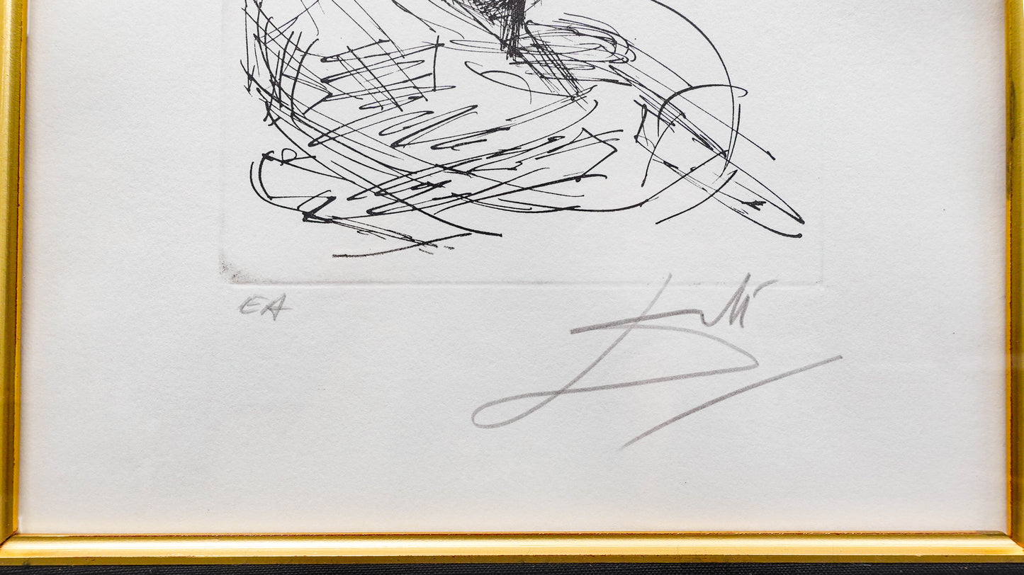 Salvador Dali Signed Rembrandt Van Rijn Etching Immortals Of Art Artist Edition
