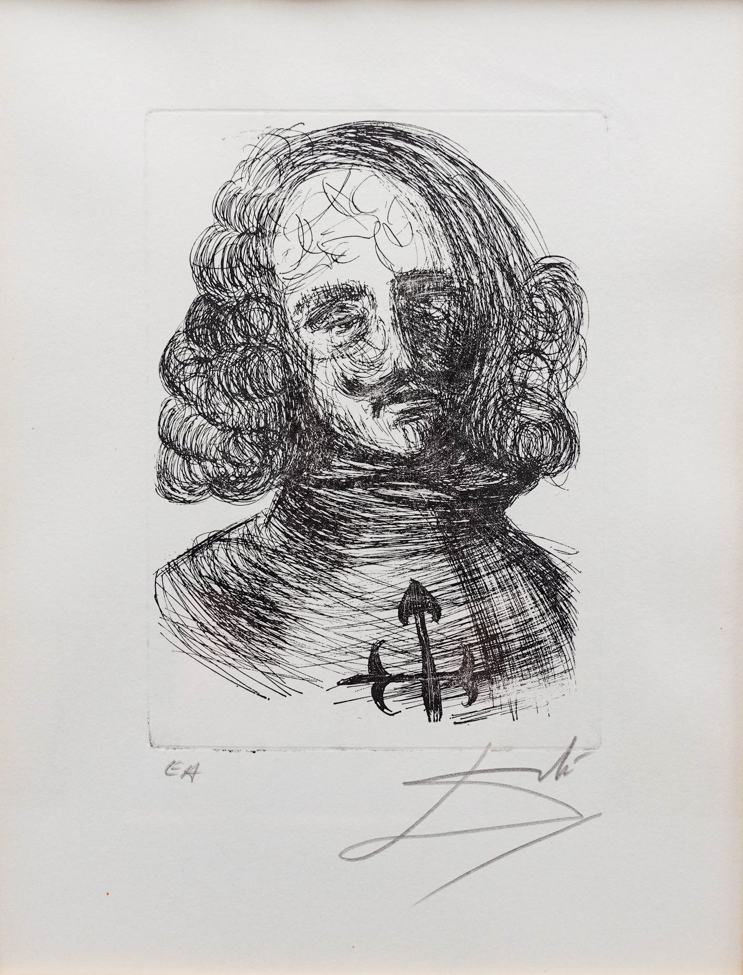 Salvador Dali Signed Velazquez Etching Immortals Of Art Artist Edition EA