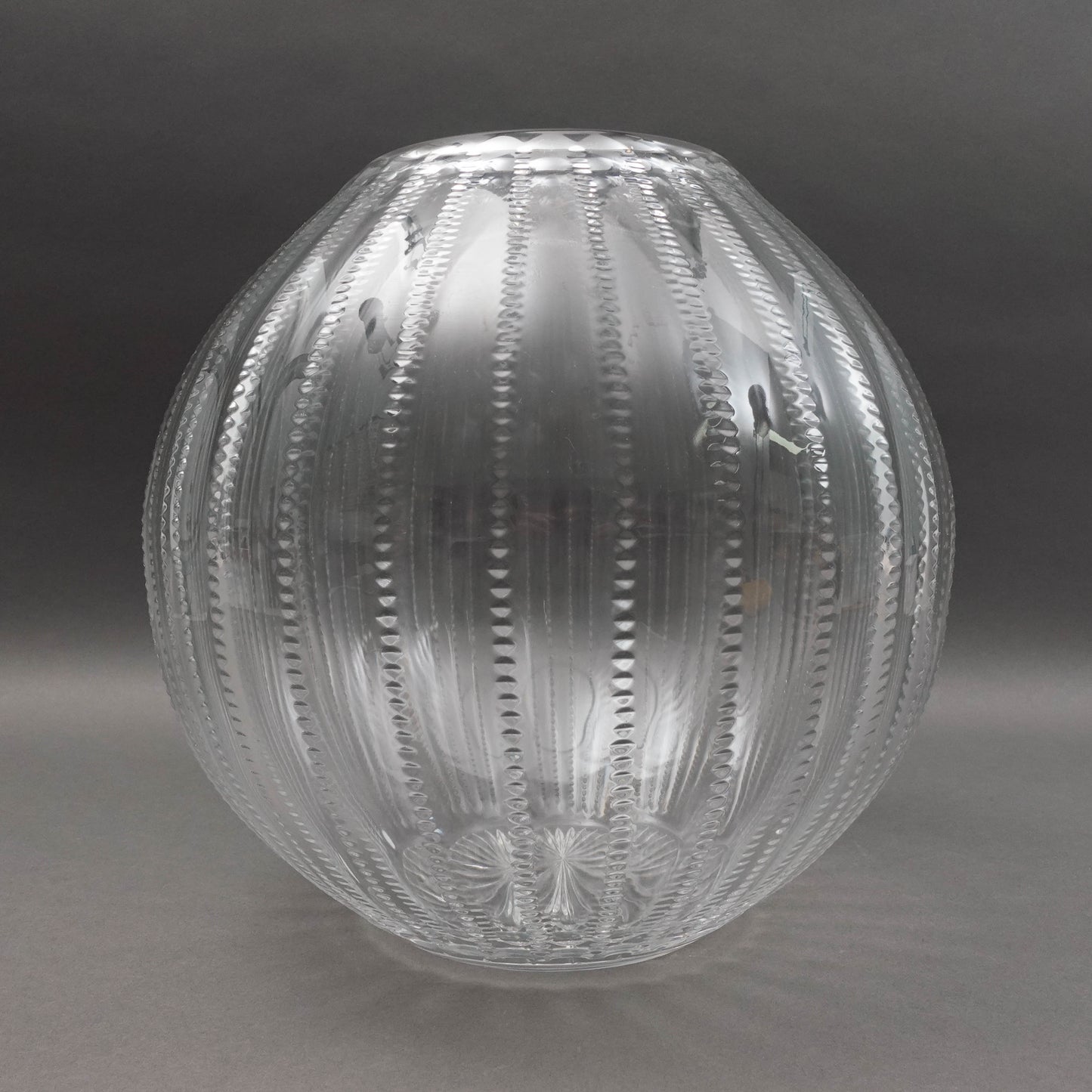 William Yeoward "Inez" For Tiffany & Co. Large Spherical Crystal Vase 11"