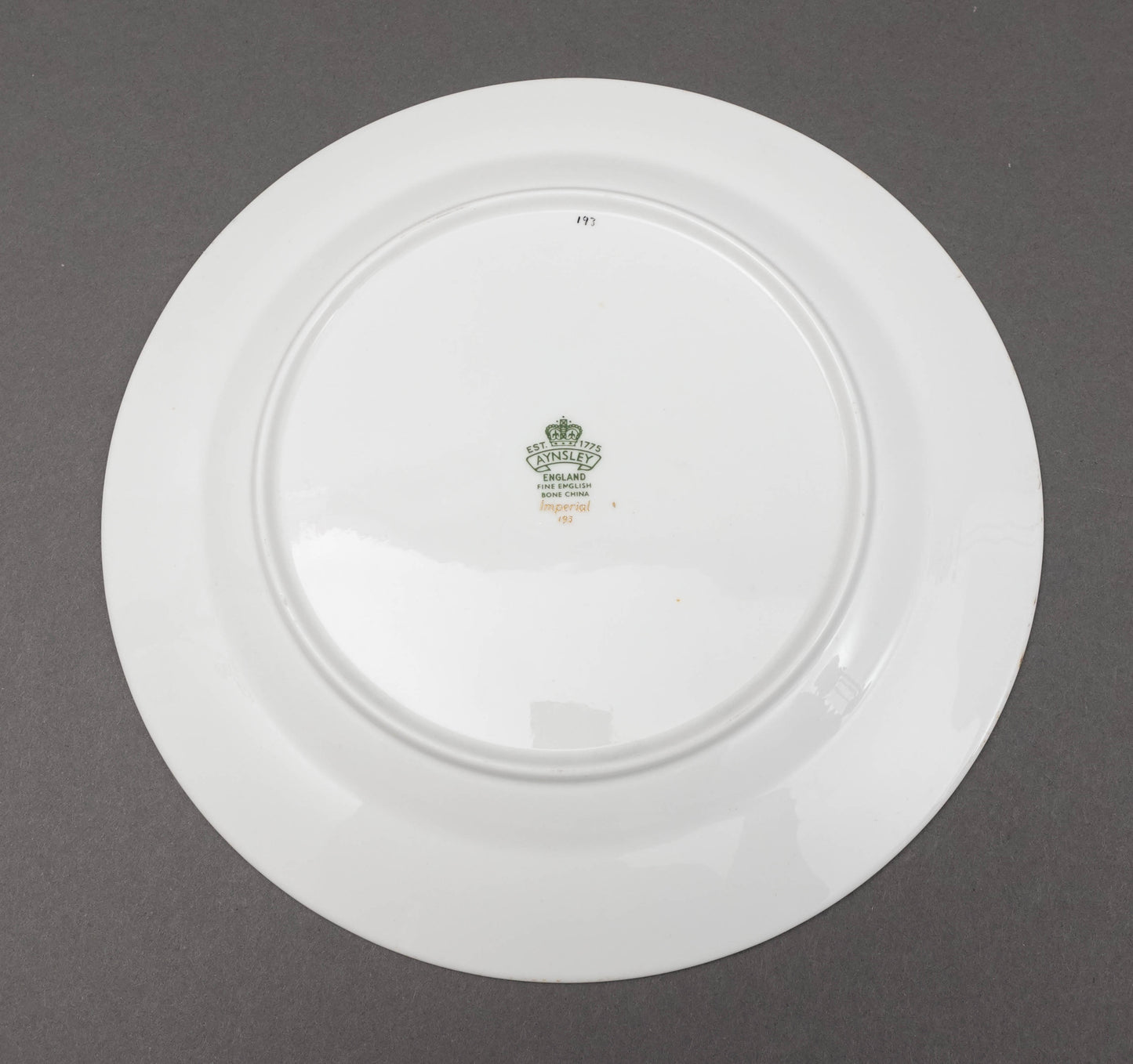 Aynsley England Imperial 193 Laurel Green Gold 8" Salad Plates Set Of 6