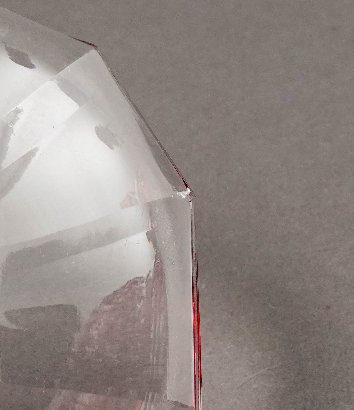 Bohemian Crystal Vintage Cranberry Red Cut To Clear Footed Art Glass Vase 13.75"