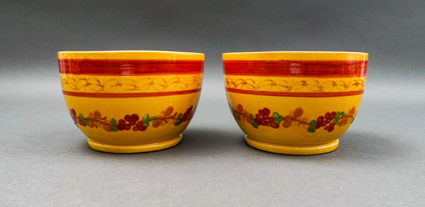 Terre E Provence France Pottery Enveu Souleo 5" Coupe Cereal Bowl Set Of 2