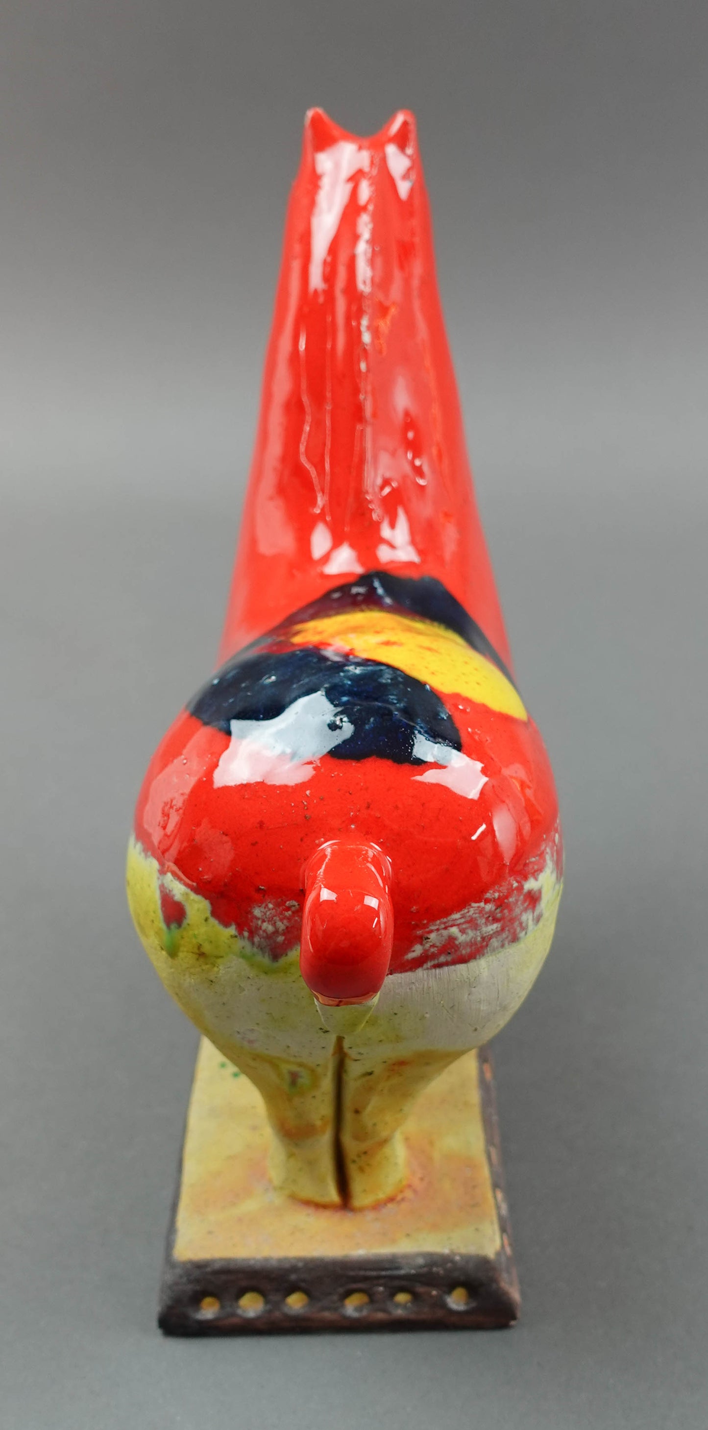 Ivo De Santis Gli Etruschi Raymor MCM Italian Art Pottery Orange Horse Figurine