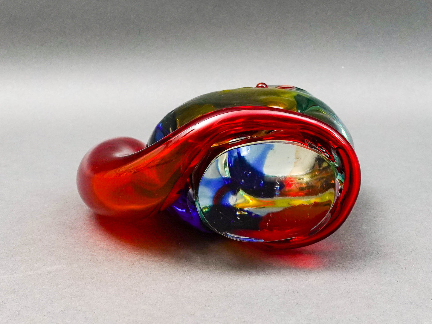 Vetro Artistico Murano Italy Vintage Cat Glass Sculpture Mario Costantini 7 3/4"