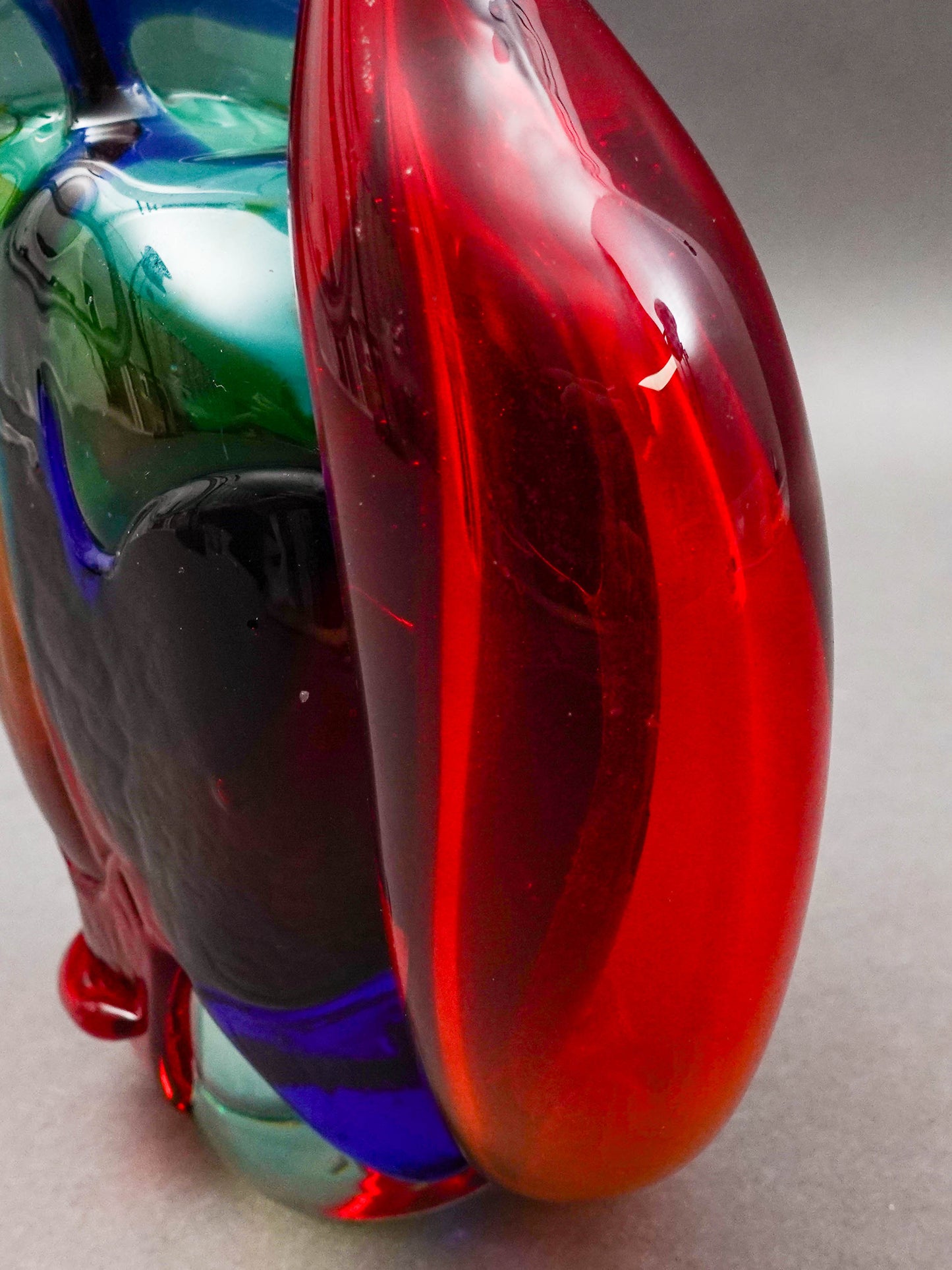 Vetro Artistico Murano Italy Vintage Cat Glass Sculpture Mario Costantini 7 3/4"