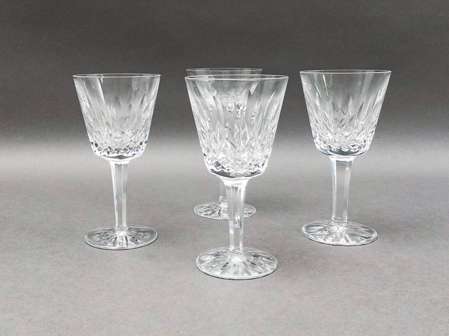 Waterford Crystal Lismore 5 7/8" Claret Wine Glasses Set Of 4