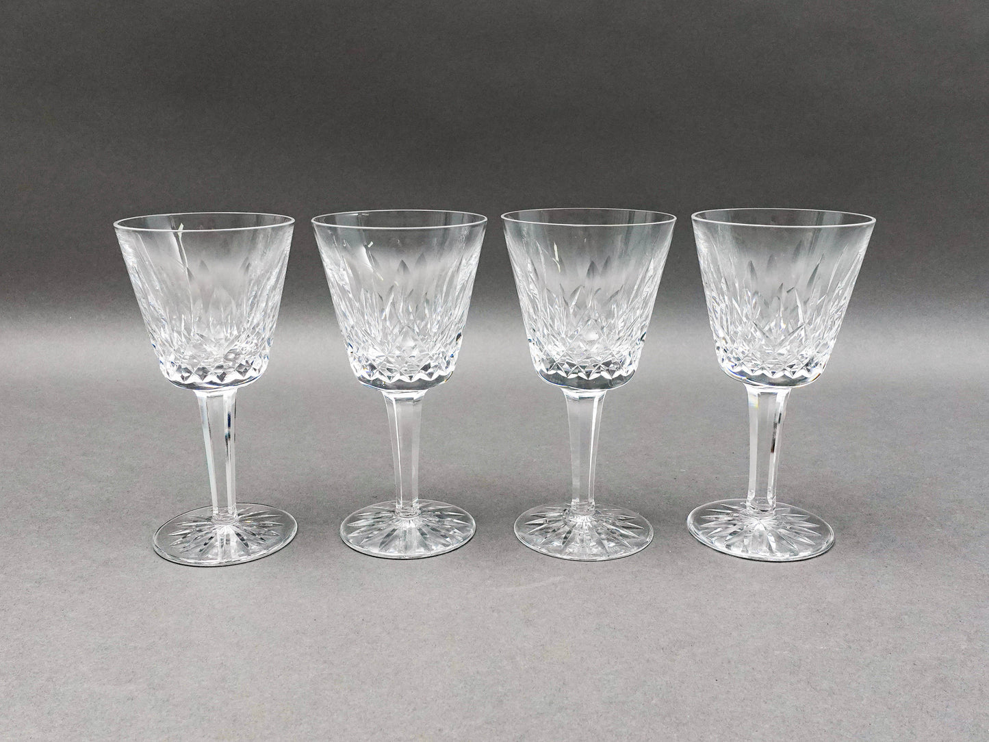 Waterford Crystal Lismore 5 7/8" Claret Wine Glasses Set Of 4