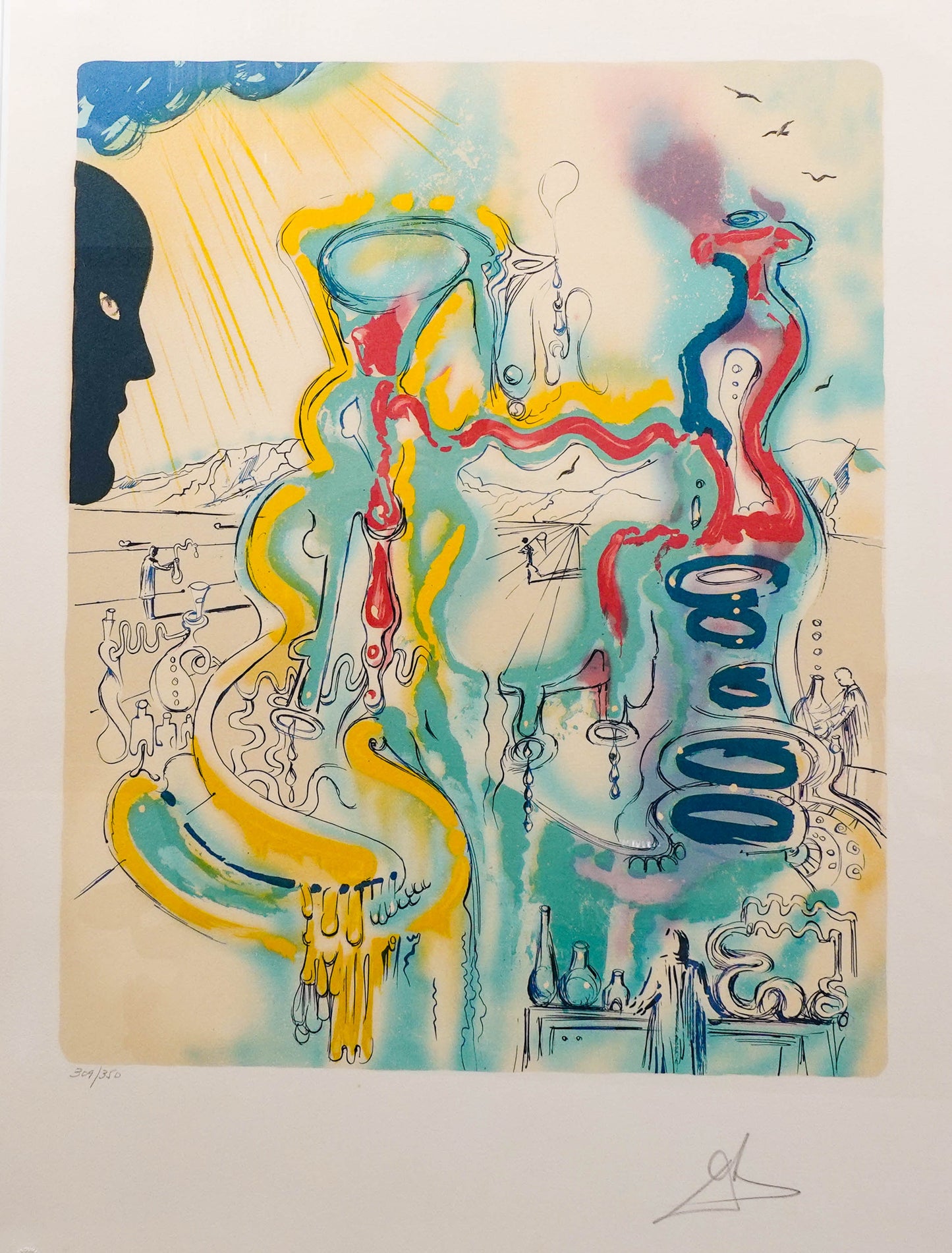 Salvador Dali (Spanish, 1904-1989) Signed Les Mystere de l'Alchimiste Lithograph