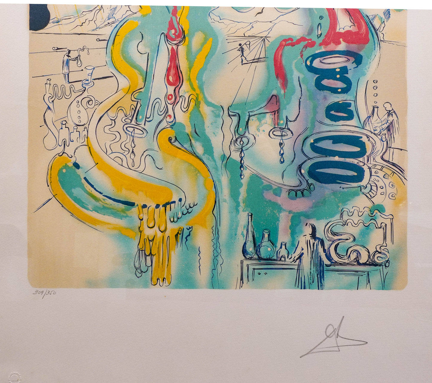 Salvador Dali (Spanish, 1904-1989) Signed Les Mystere de l'Alchimiste Lithograph