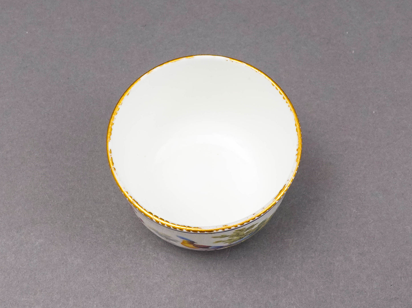Sevres Francois Joseph Aloncle Hand Painted Birds Open Sugar Bowl Cup Circa 1772
