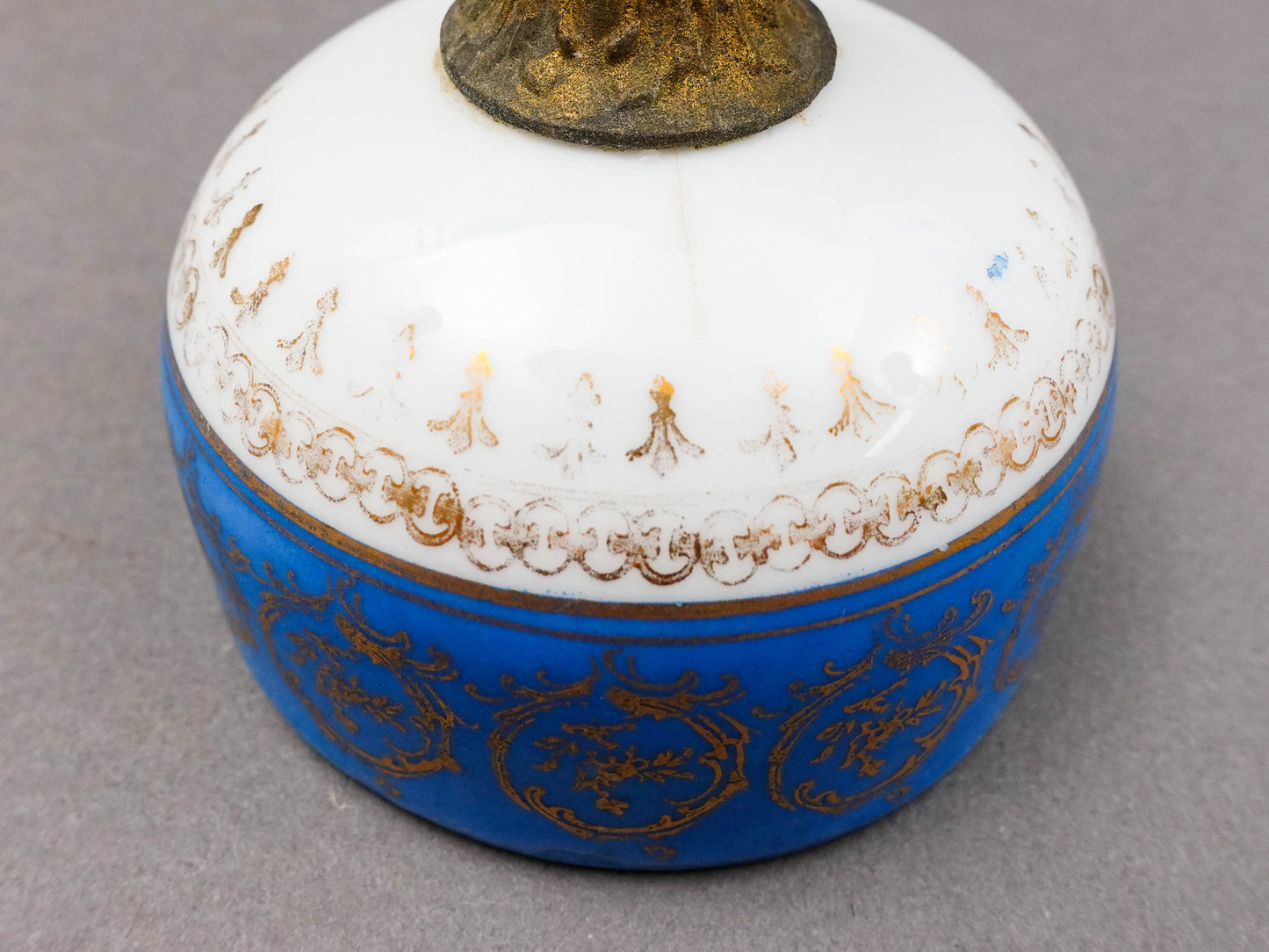 Sevres Style Antique French Hand Painted Porcelain Bronze Ormolu Mounts Urn Vase