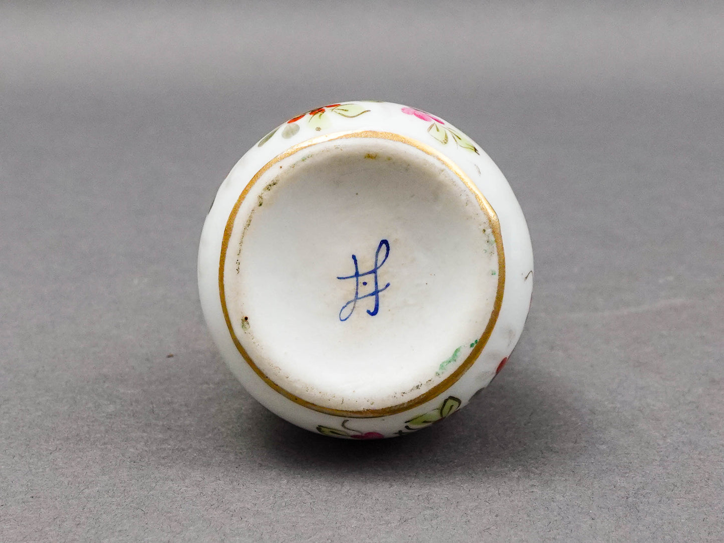 Sevres France Antique Hand Painted Floral Porcelain Miniature Bud Vase 3"