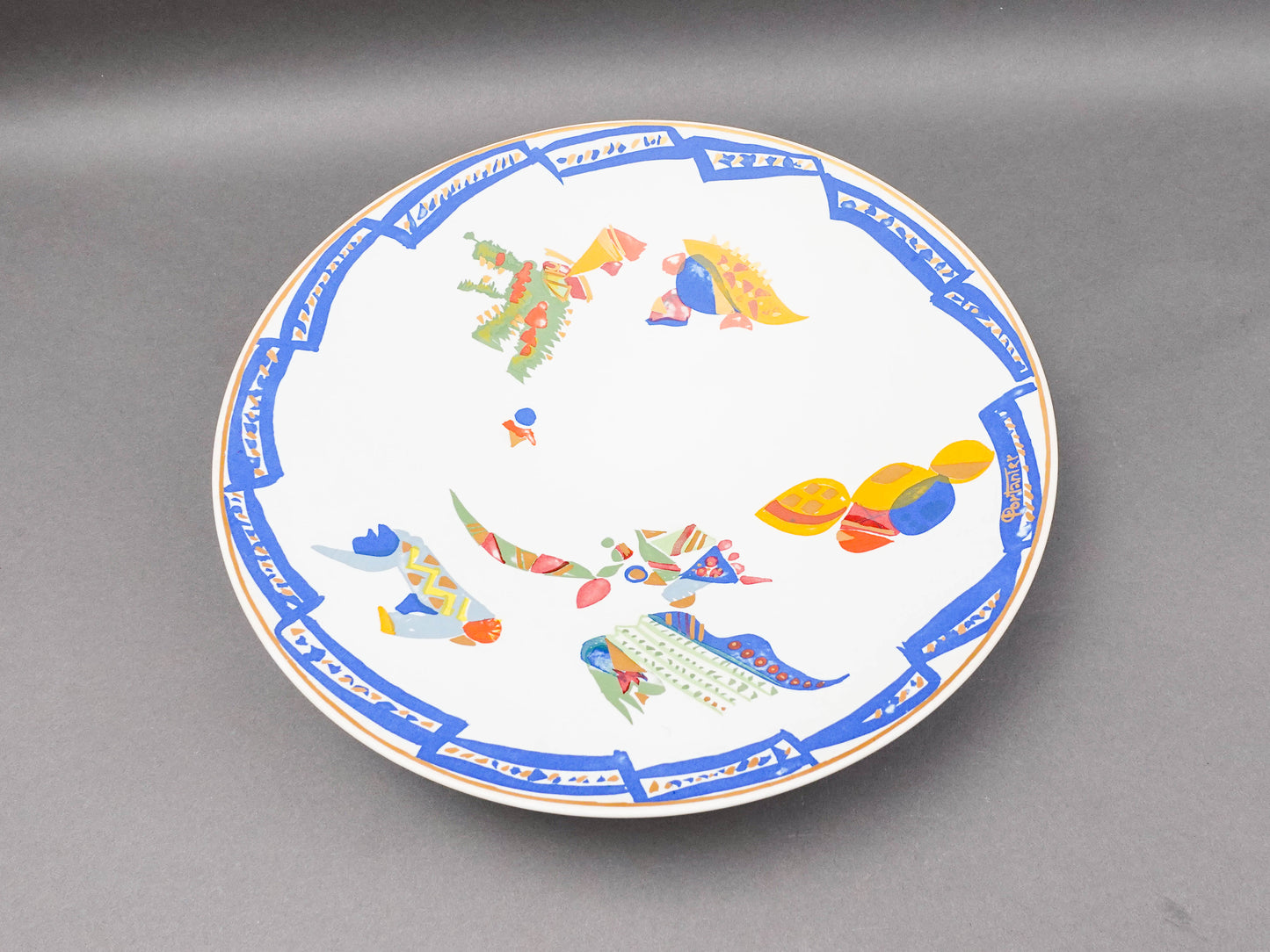 Rosenthal Germany Gilbert Portanier Large Pottery Wall Centerpiece Bowl 14.25"