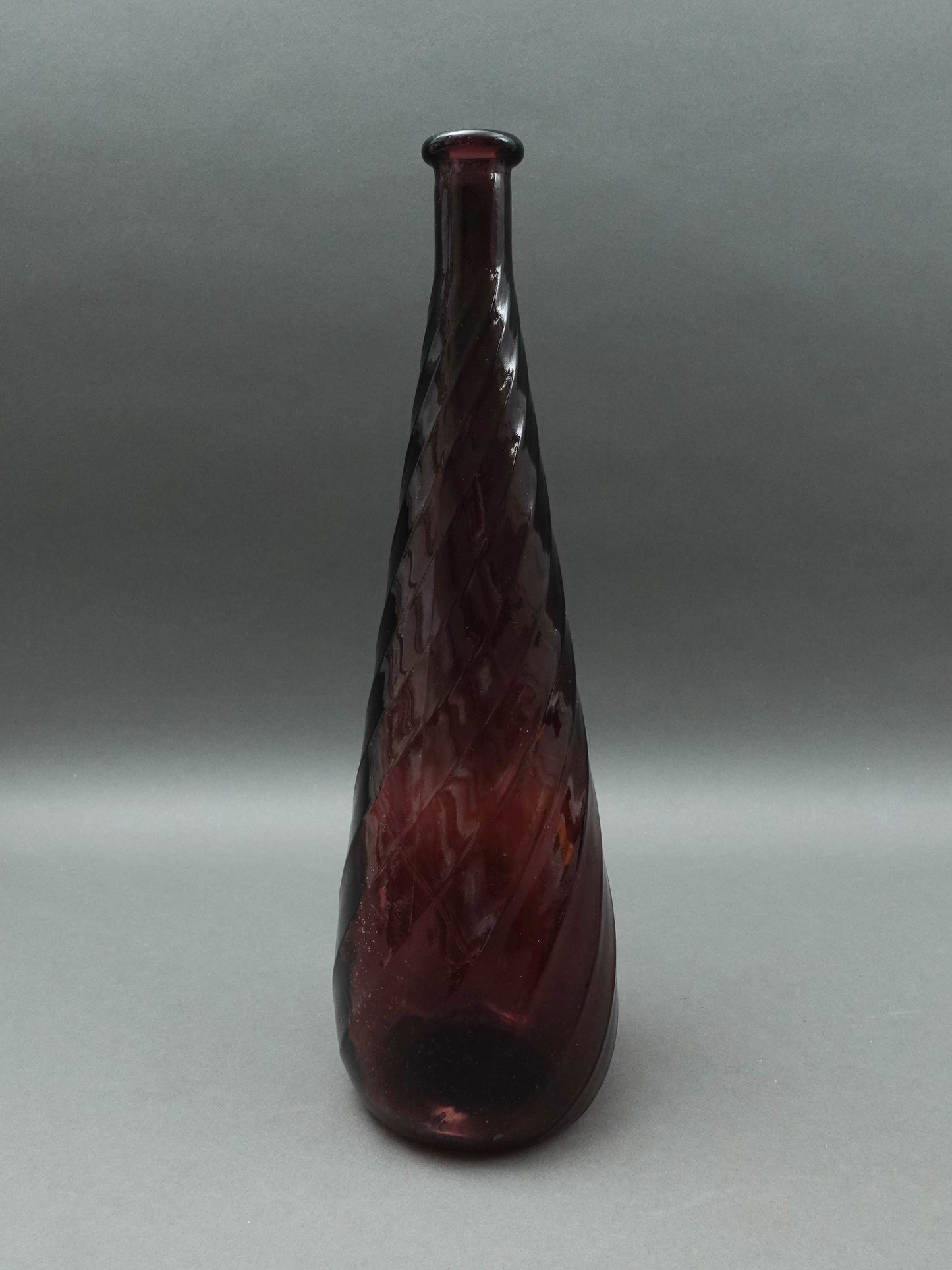 Guildcraft Italy MCM Amethyst Empoli Glass Decanter Genie Bottle 22 3/4"