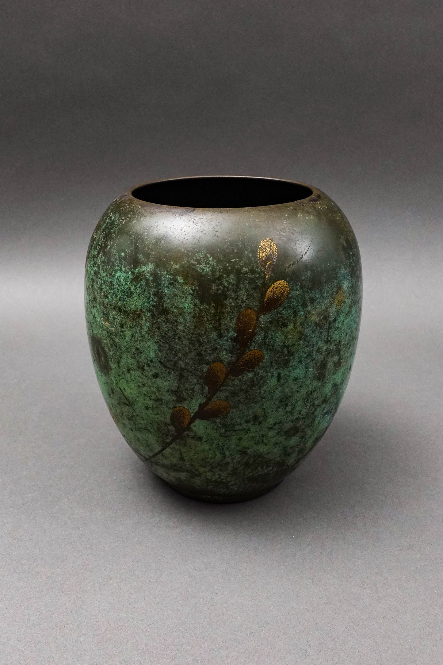 WMF Ikora Germany Paul Haustein Art Deco Patinated Bronze Willow Branch Vase