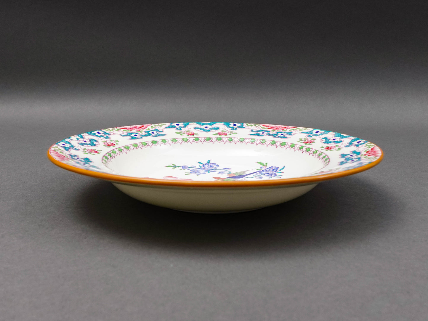 Minton England For Tiffany & Co. B894 Floral Bird Rimmed Soup Bowl Set Of 7
