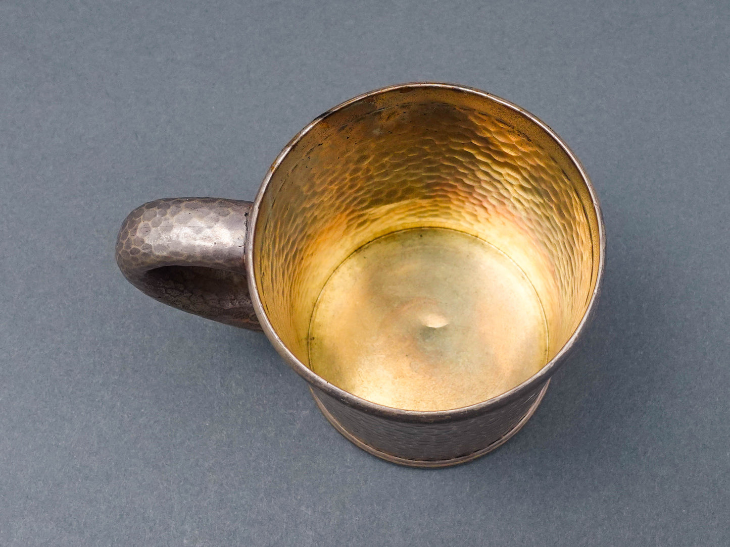 Tiffany & Co Antique Hammered Sterling Silver Child's Baby Mug Cup 1884 (Read)