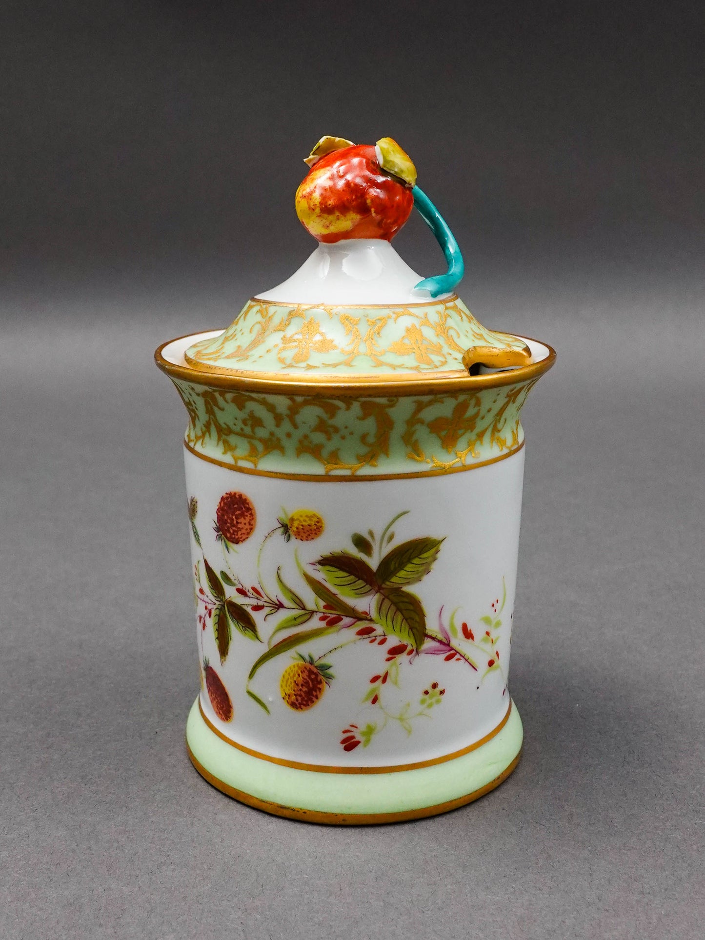 Sevres Modele et Decoration Exclusive A La Main French Porcelain Jam Jar (Read)