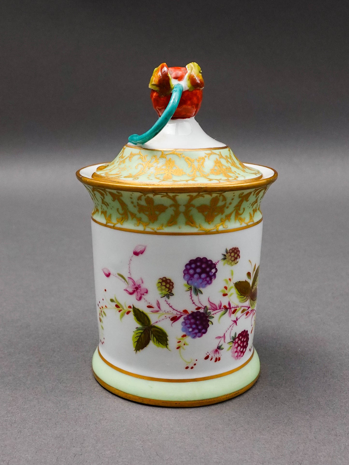 Sevres Modele et Decoration Exclusive A La Main French Porcelain Jam Jar (Read)