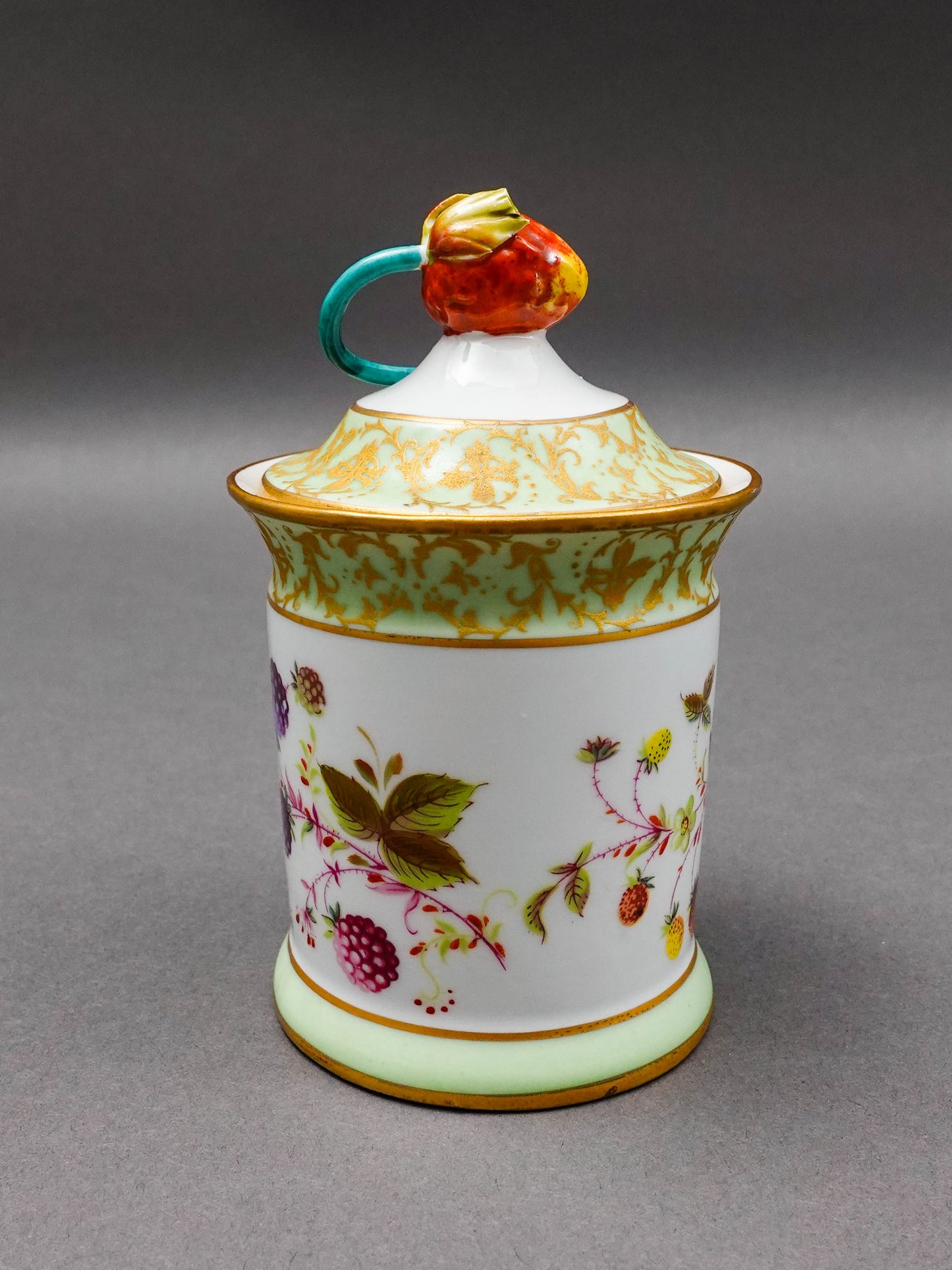 Sevres Modele et Decoration Exclusive A La Main French Porcelain Jam Jar (Read)