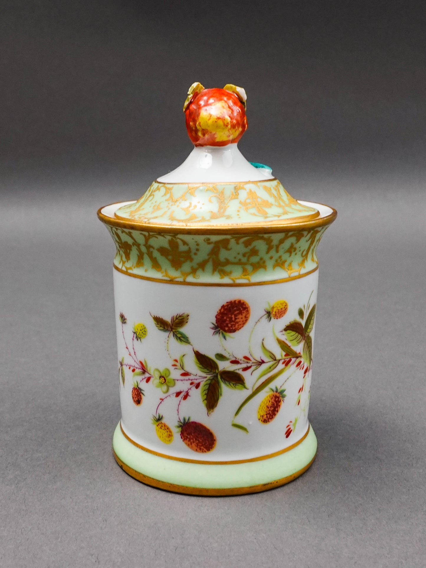 Sevres Modele et Decoration Exclusive A La Main French Porcelain Jam Jar (Read)