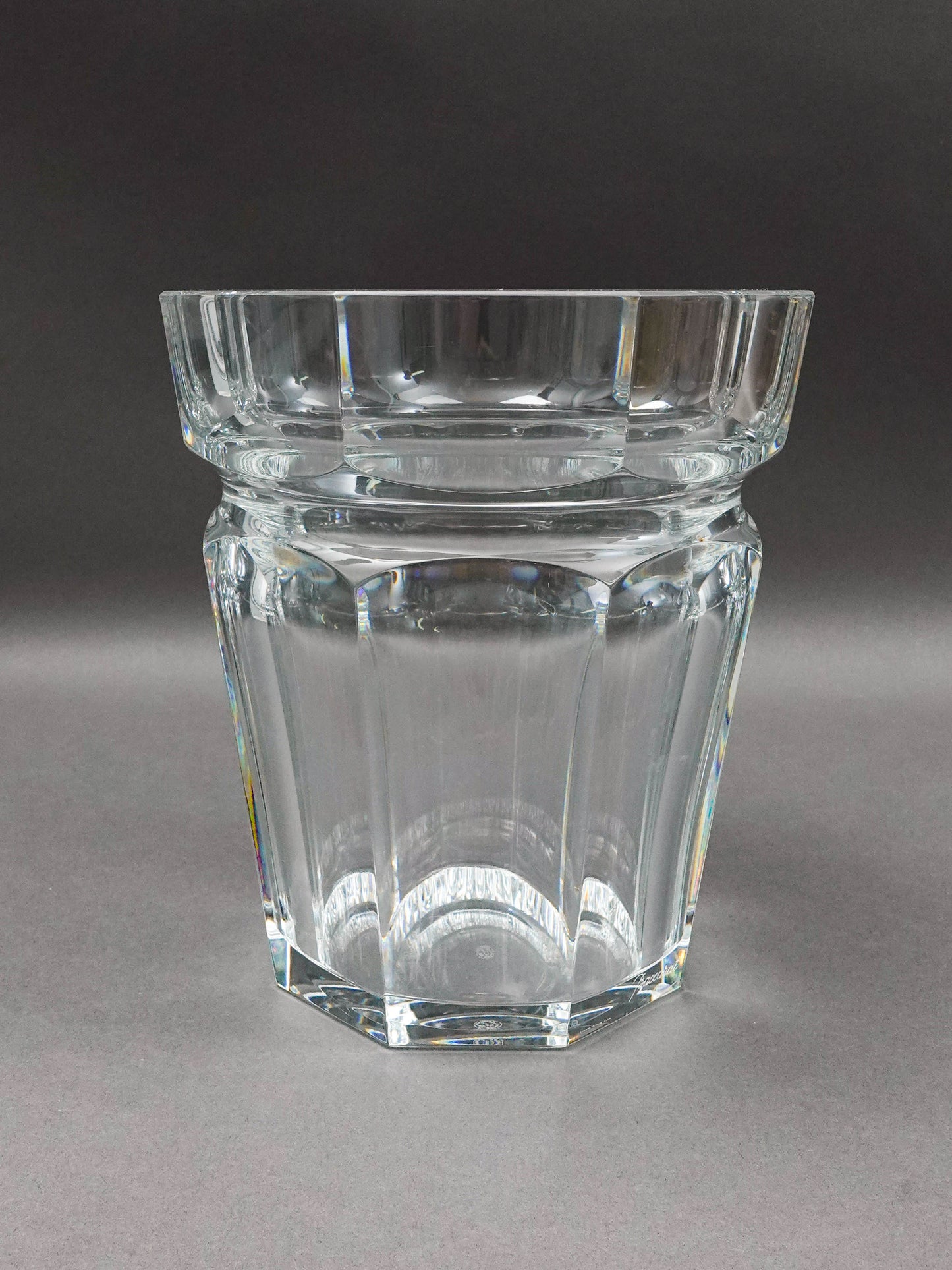 Baccarat Crystal France Tiffany & Co. Harcourt Champagne Ice Bucket 9" (Read)