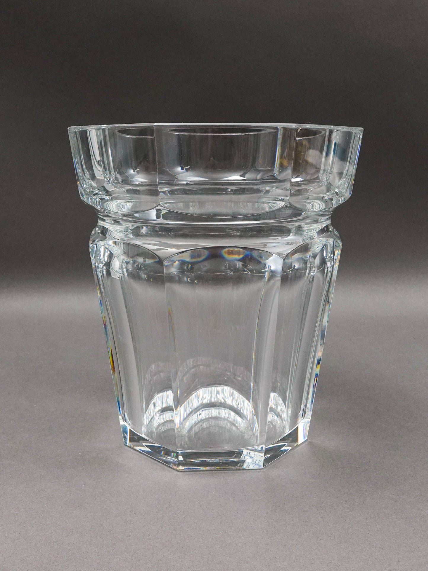 Baccarat Crystal France Tiffany & Co. Harcourt Champagne Ice Bucket 9" (Read)