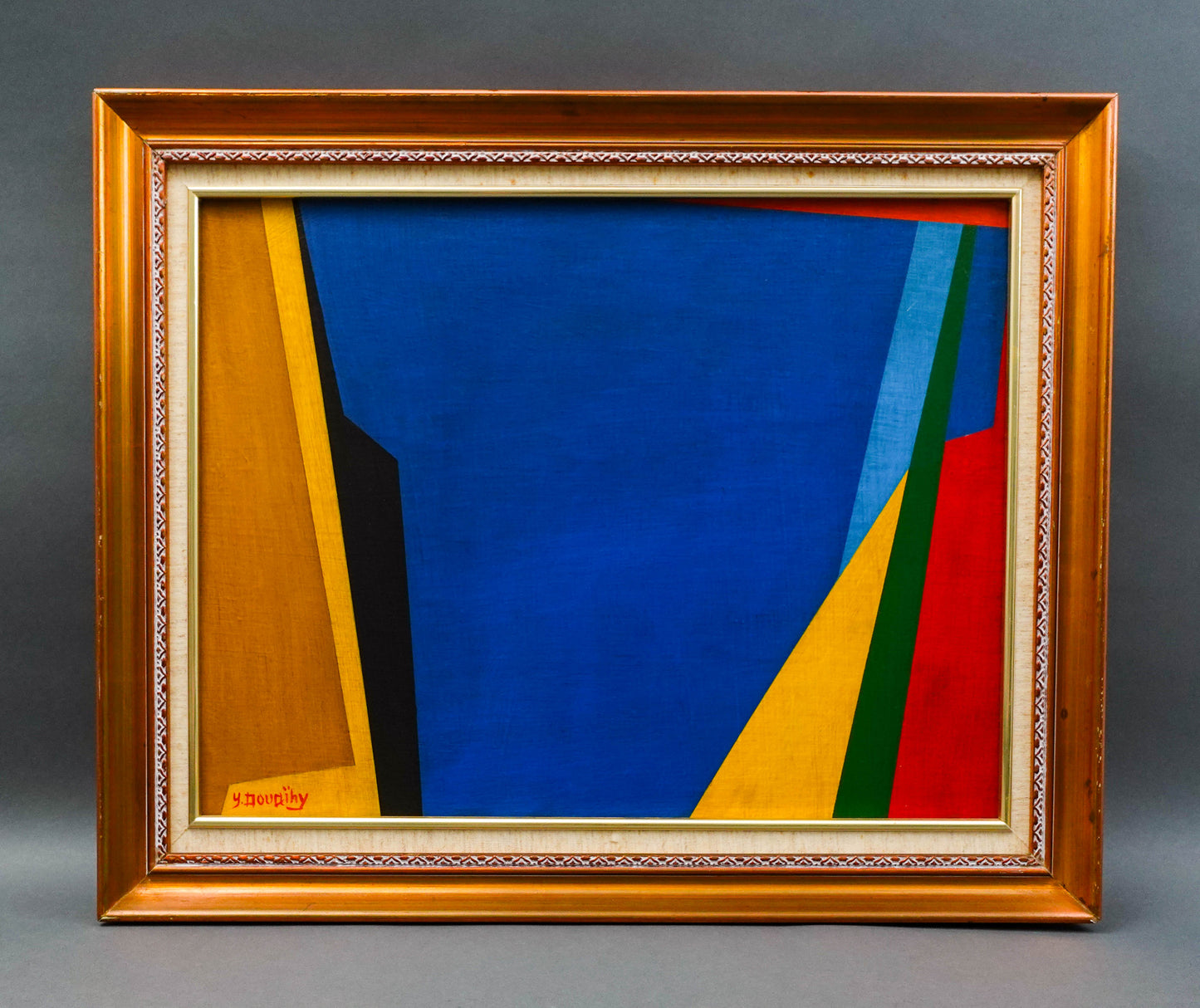 Saliba Douaihy (Lebanese, 1915-1994) Signed Abstract Oil On Canvas Painting