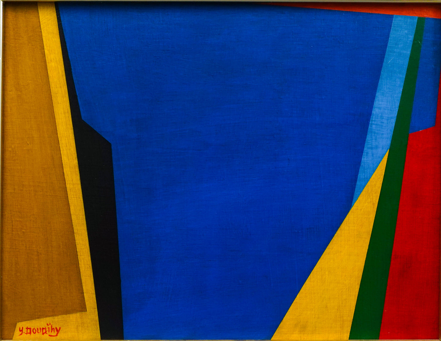 Saliba Douaihy (Lebanese, 1915-1994) Signed Abstract Oil On Canvas Painting