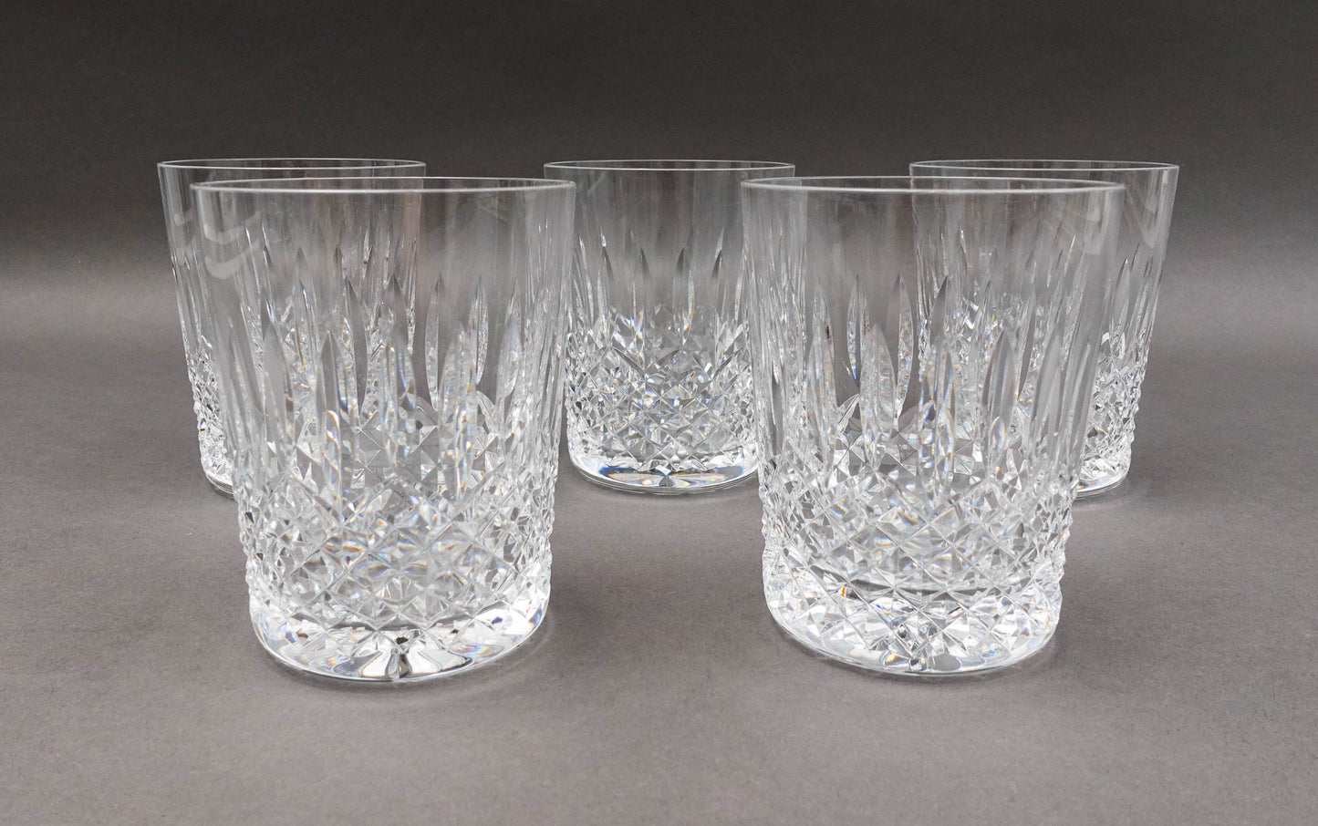 Waterford Crystal Ballybay Double Old Fashioned Tumbler Glasses Set Of 5