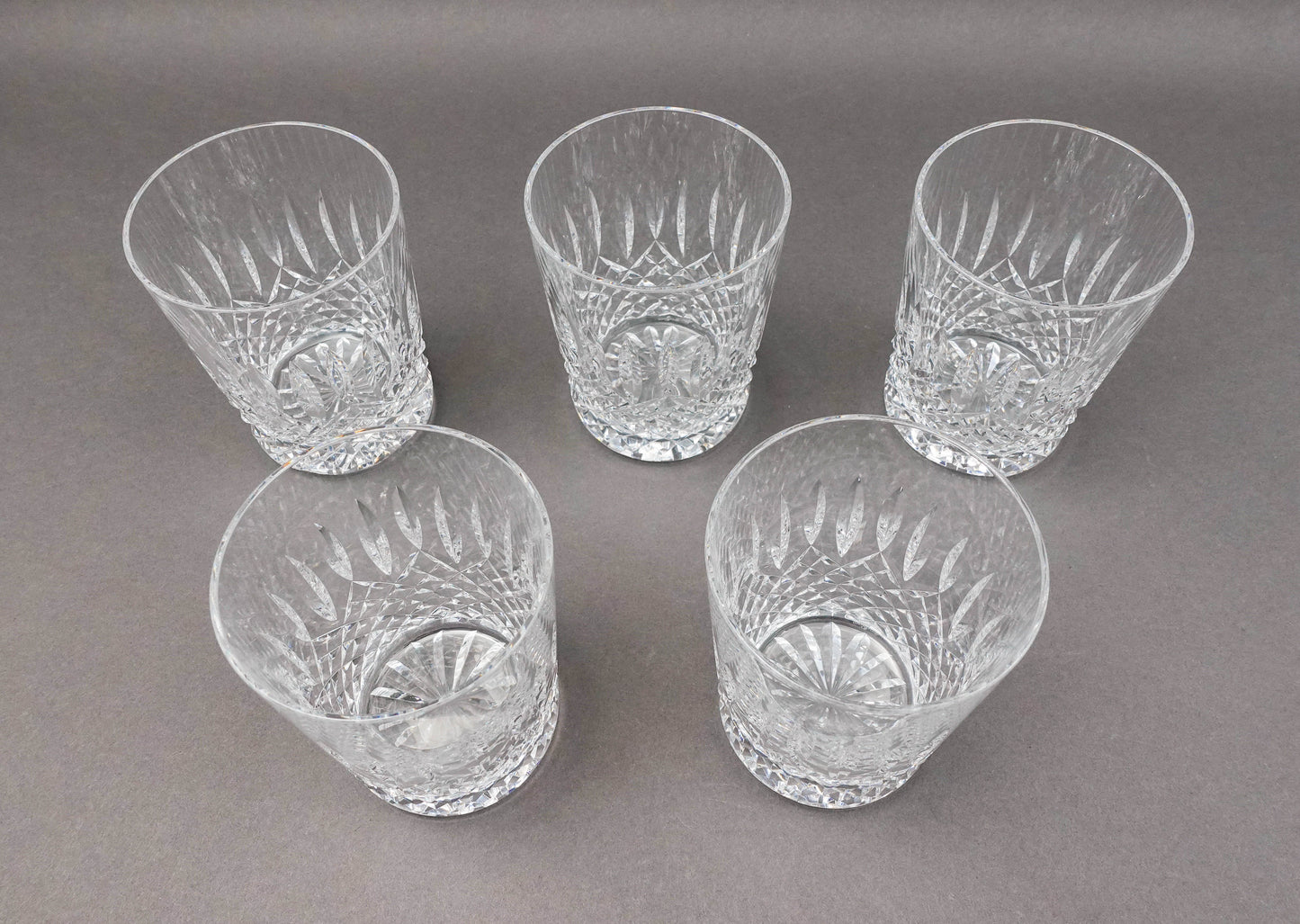Waterford Crystal Ballybay Double Old Fashioned Tumbler Glasses Set Of 5