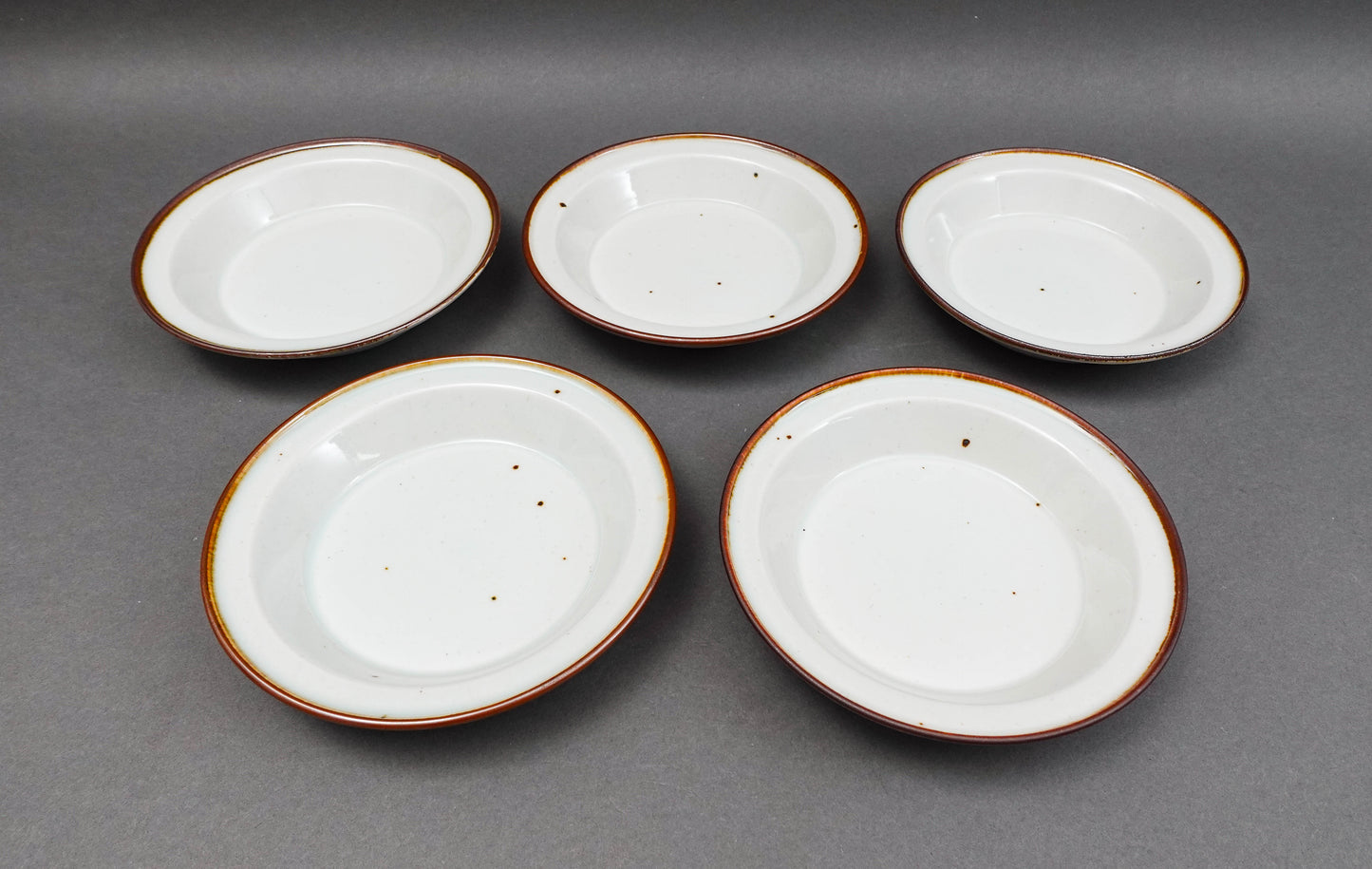 Dansk Denmark Niels Refsgaard Brown Mist 6.25" Fruit Dessert Sauce Bowl Set Of 5