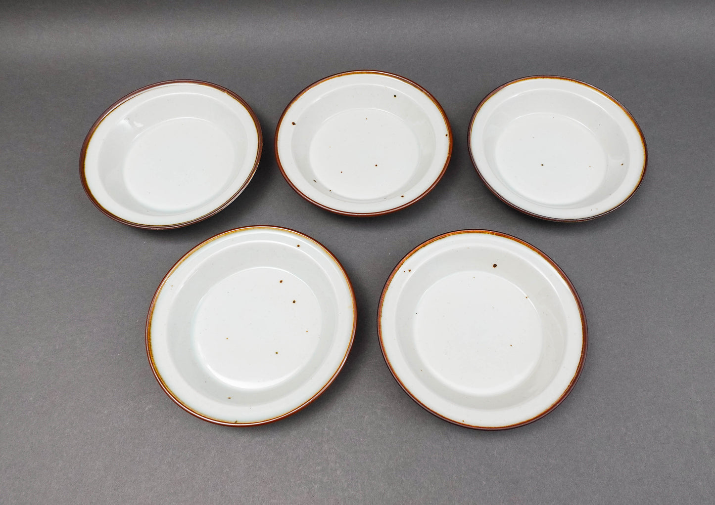 Dansk Denmark Niels Refsgaard Brown Mist 6.25" Fruit Dessert Sauce Bowl Set Of 5