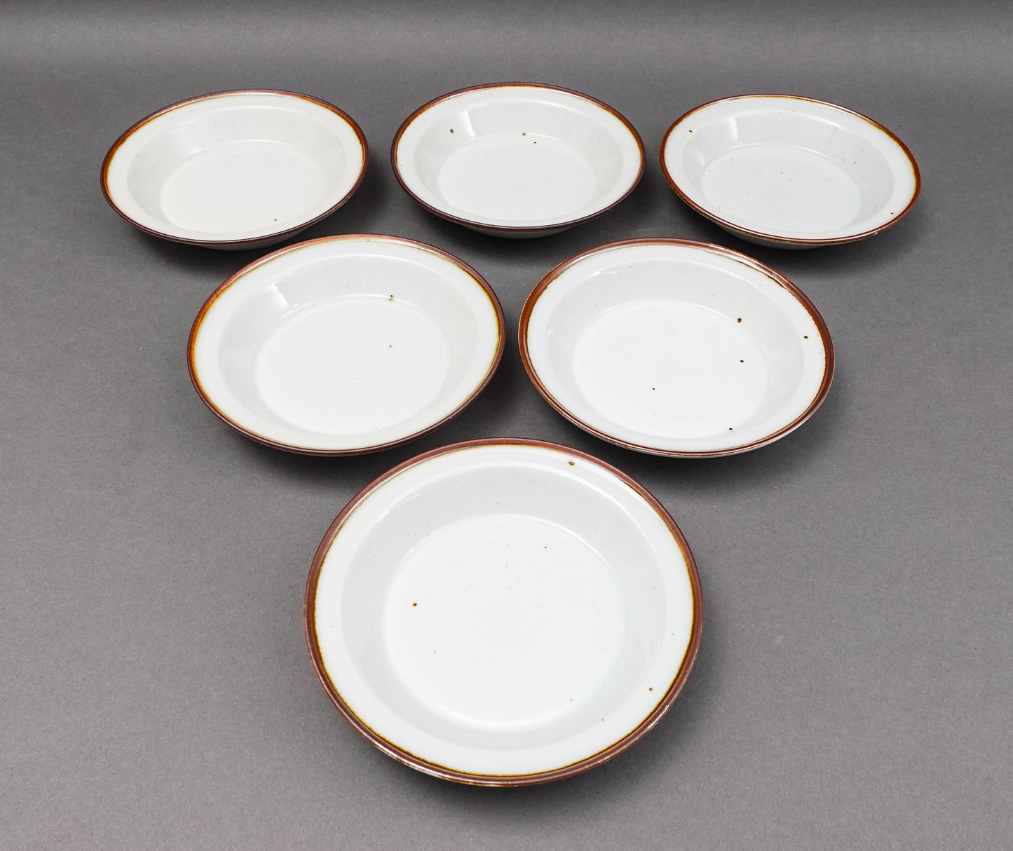 Dansk Denmark Niels Refsgaard Brown Mist 6.25" Fruit Dessert Sauce Bowl Set Of 6