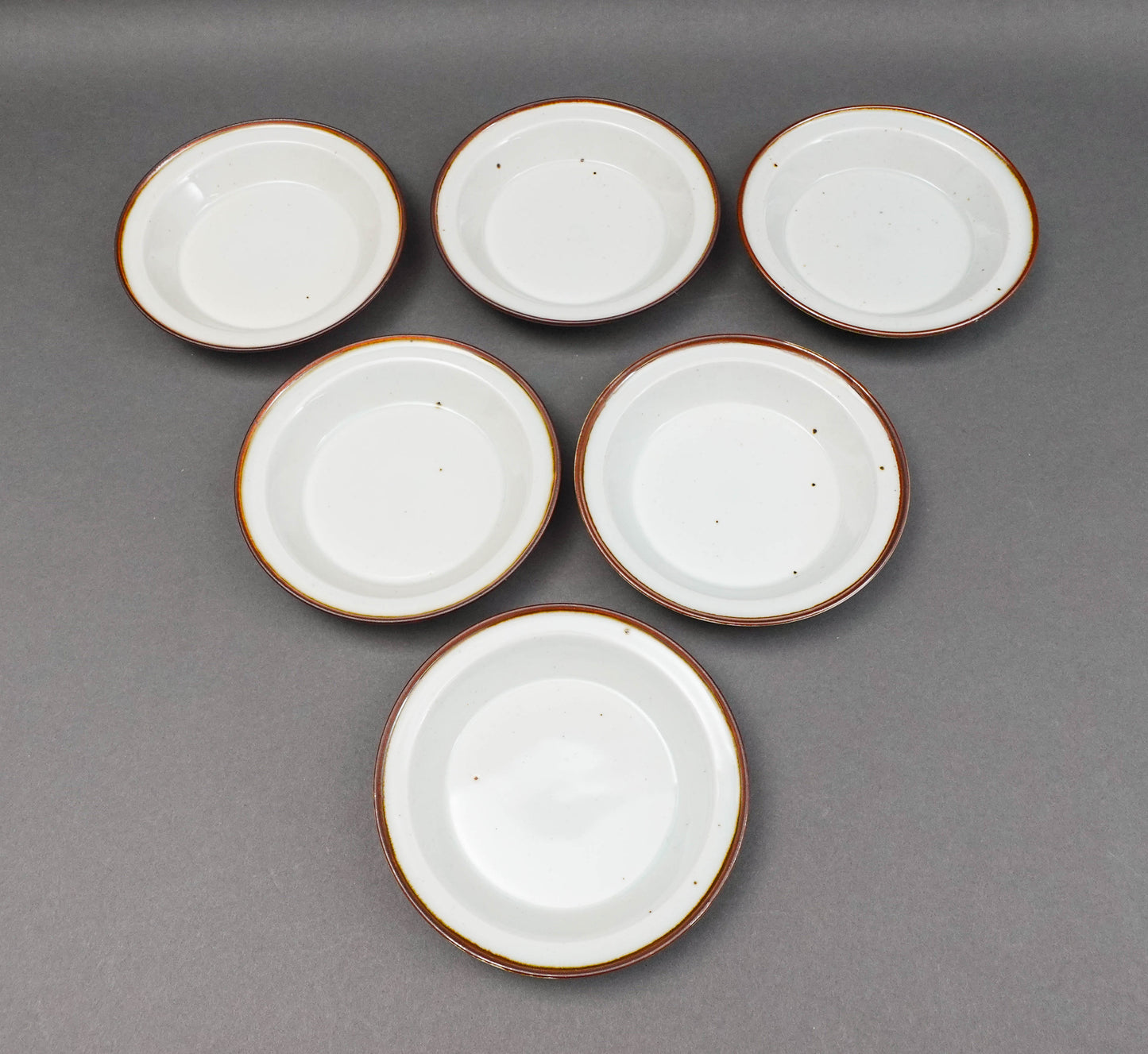 Dansk Denmark Niels Refsgaard Brown Mist 6.25" Fruit Dessert Sauce Bowl Set Of 6