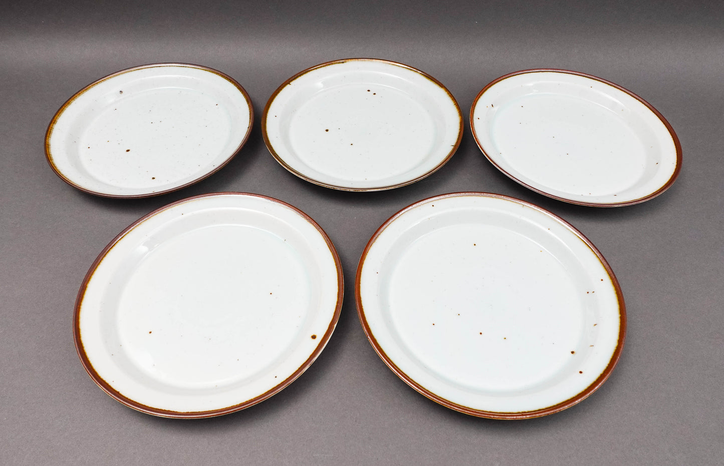 Dansk Niels Refsgaard Denmark Brown Mist Stoneware Salad Plate Set Of 5