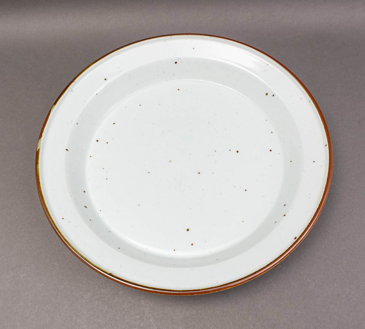 Dansk Denmark Niels Refsgaard Brown Mist 13" Deep Round Bowl Platter Pie Dish