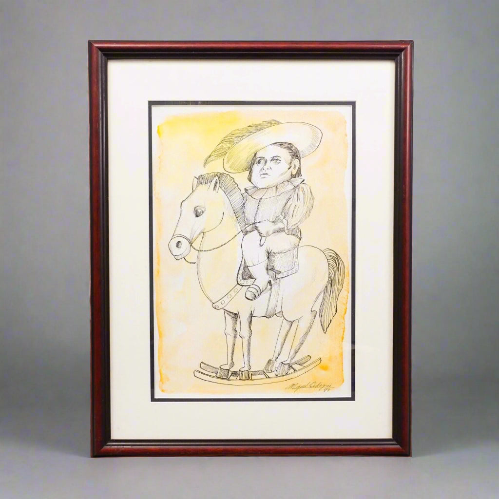 Miguel Ordoqui (Cuban, 1939-2023) Signed Ink And Watercolor On Paper 1998