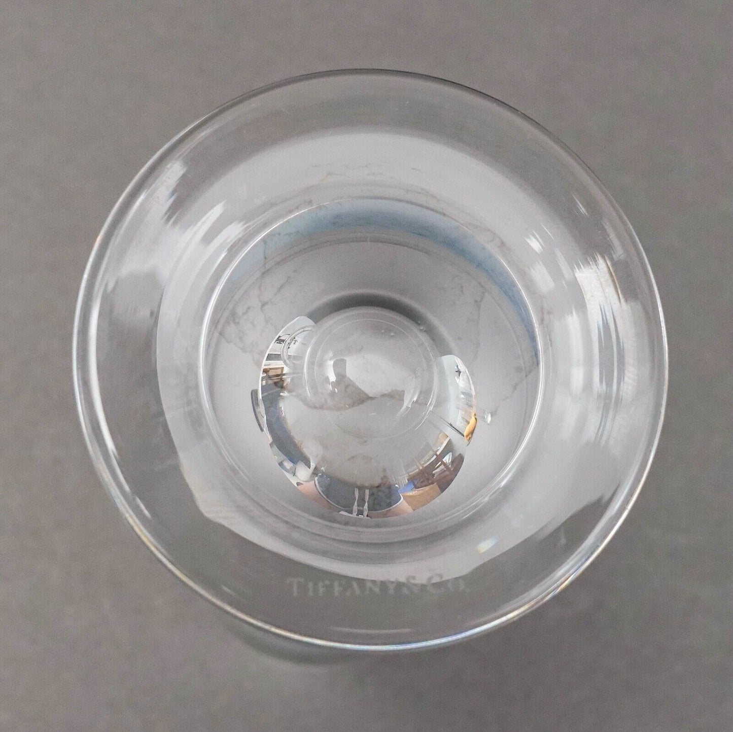 Tiffany & Co Signed Turtle Hare Rabbit Fluted Champagne Crystal Glass Set Of 2