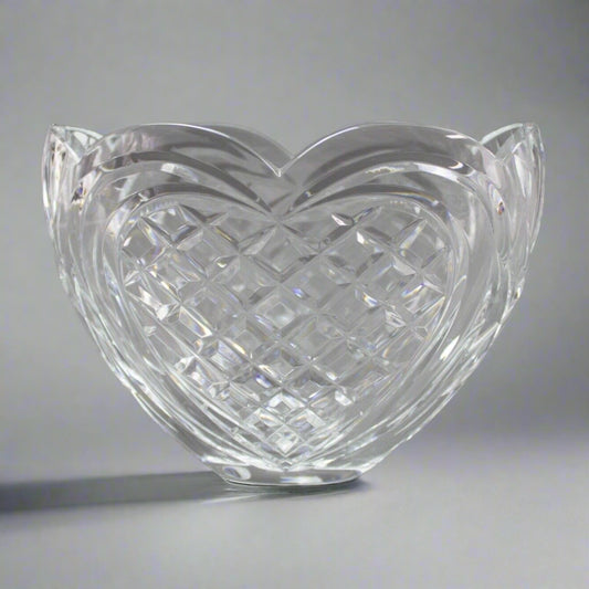 Waterford Crystal "Heart" Bowl Vase 8"