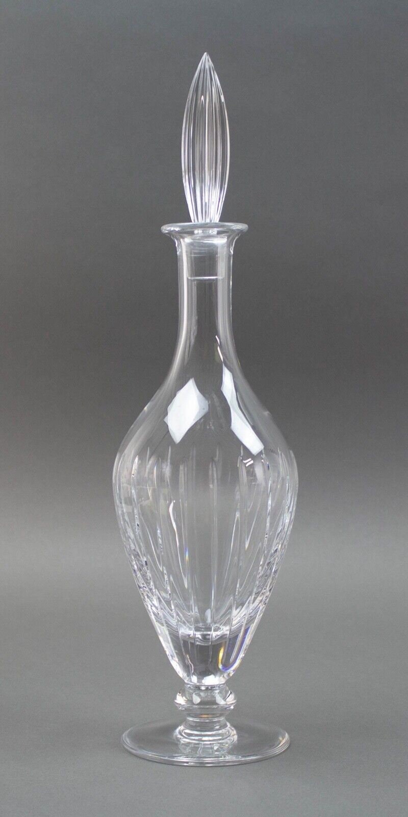 Christofle France Crystal Iriana Pattern Decanter Wine Carafe Signed 16" Tall