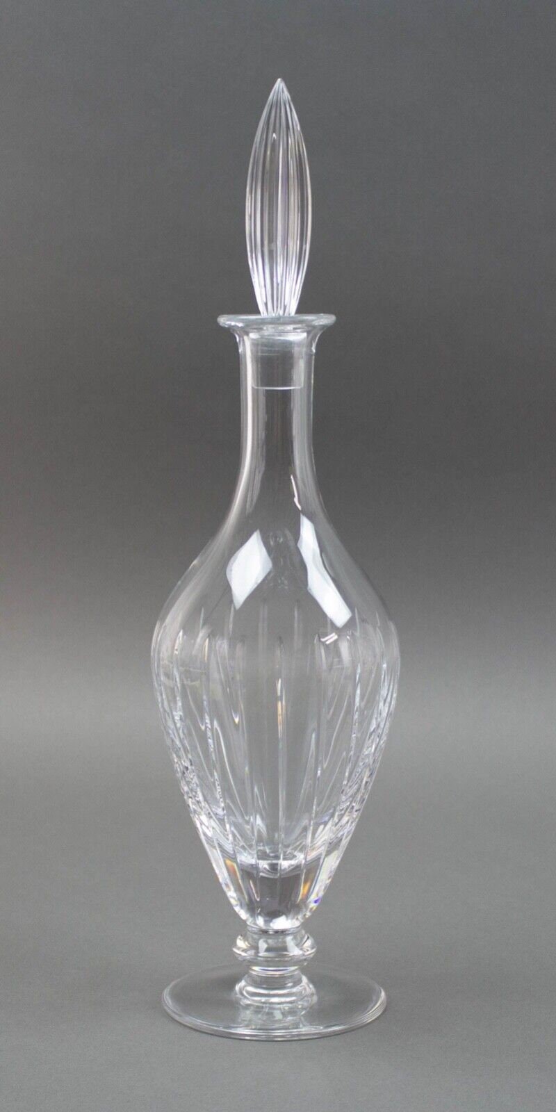 Christofle France Crystal Iriana Pattern Decanter Wine Carafe Signed 16" Tall