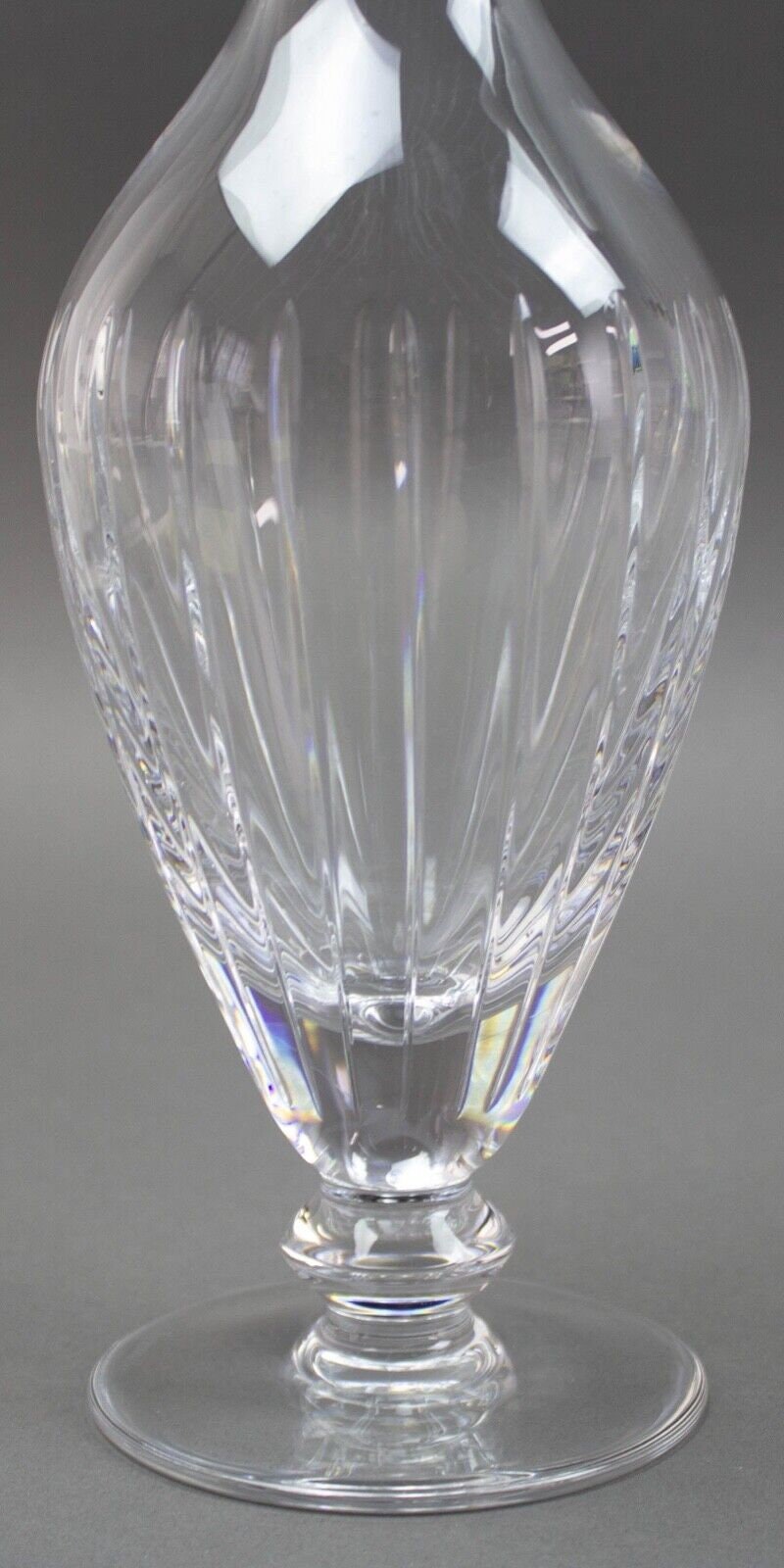 Christofle France Crystal Iriana Pattern Decanter Wine Carafe Signed 16" Tall