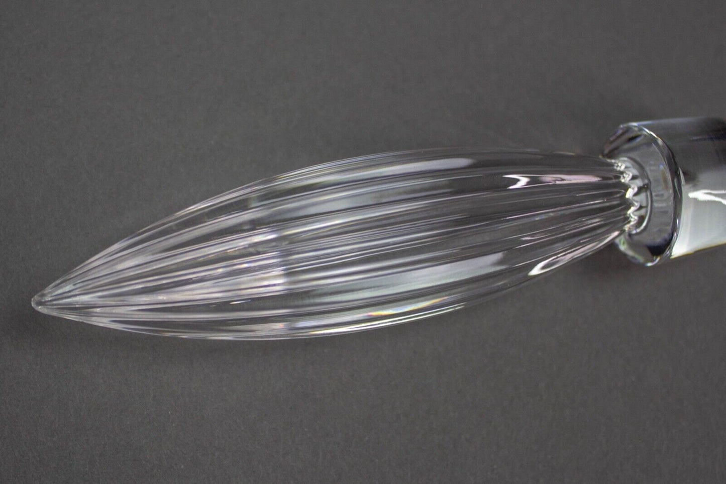 Christofle France Crystal Iriana Pattern Decanter Wine Carafe Signed 16" Tall