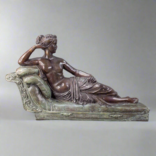 Maitland Smith Pauline Bonaparte As Venus Victrix After Canova Bronze Sculpture