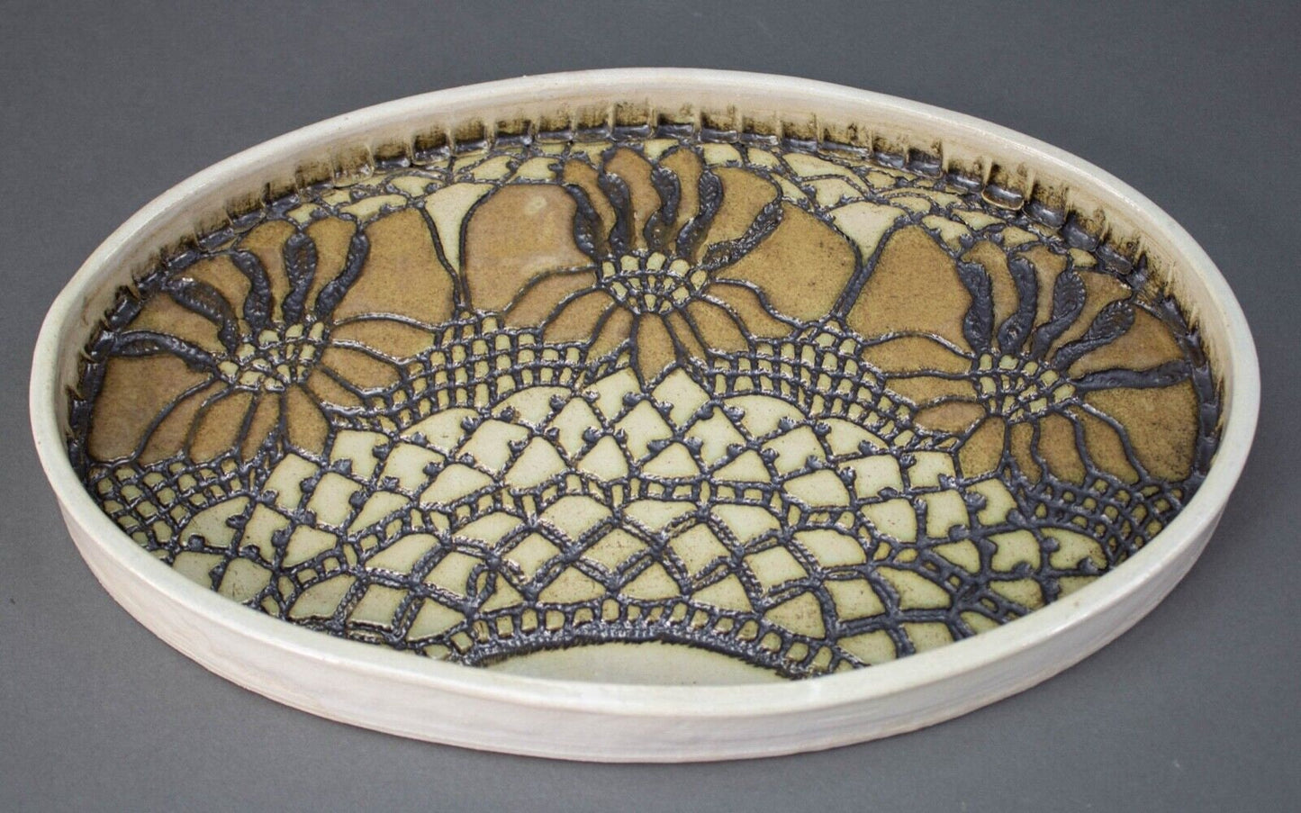 Jana Kozon Kausalik 1985 Glazed Art Pottery Stoneware Wine Serving Set Vintage