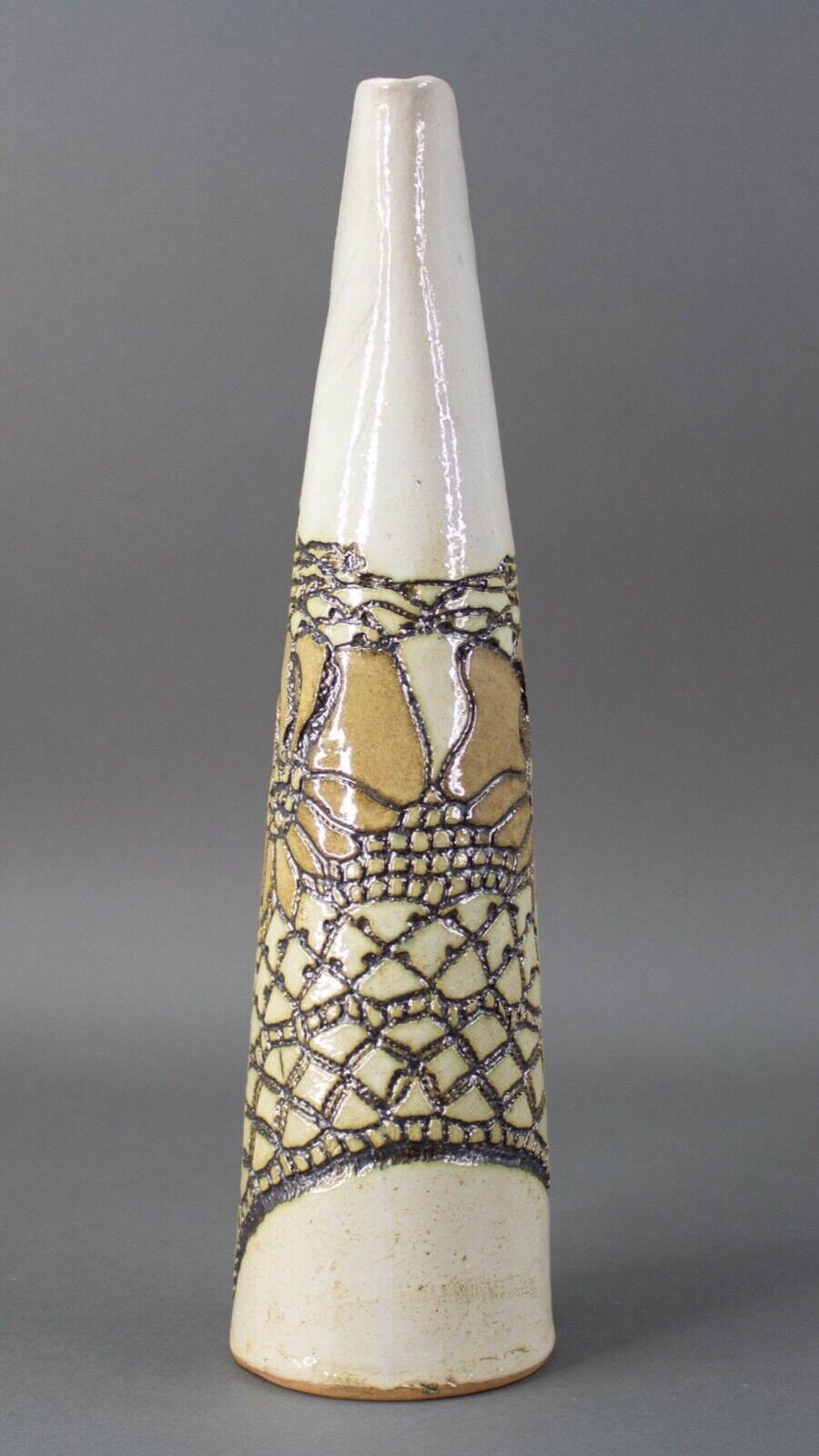 Jana Kozon Kausalik 1985 Glazed Art Pottery Stoneware Wine Serving Set Vintage