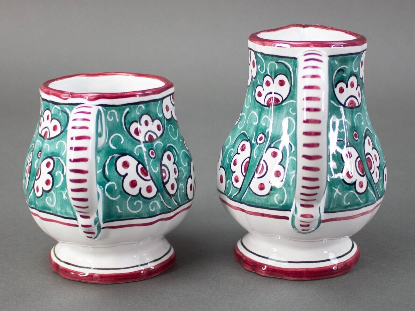 Tiffany & Co Grazia Deruta Italy Pottery Hand Painted A.G. Creamer And Sugar Bowl